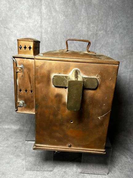 Antique U.S. Navy lifeboat binnacle compass/lantern shell