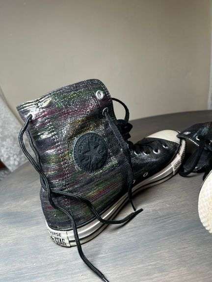 Converse All Star Shimmer Rainbow shoes size 7.5