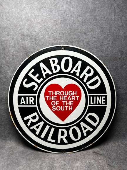 Vintage Seaboard Railroad porcelain/metal sign