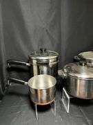 Vintage stainless Revere Ware pots