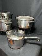 Vintage stainless Revere Ware pots