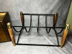 MCM fire log holder and nautical magazine holder