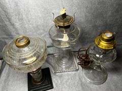 3 kerosene/electric lamp bases
