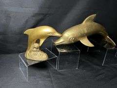 MCM Brass dolphin decor