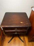 Antique mahogany 2 drawer stand