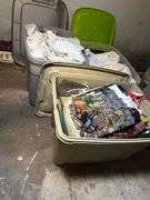 3 totes of linens