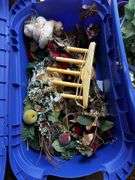 3 totes of Christmas decor