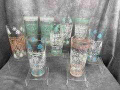 Group of MCM glass tumblers