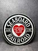 Vintage Seaboard Railroad porcelain/metal sign