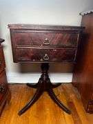 Antique mahogany 2 drawer stand