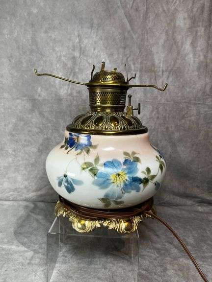 Hand painted gone with the wind style lamp base