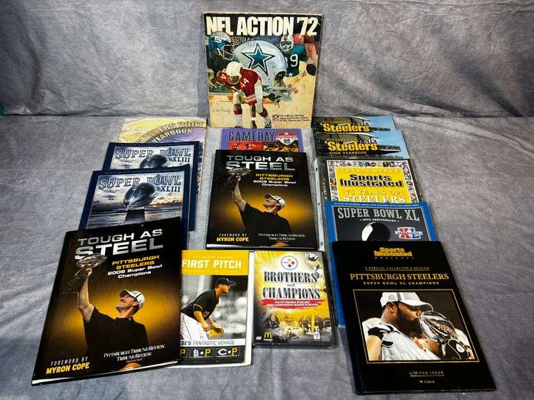 Pittsburg Steelers and various NFL books, magazines and etc