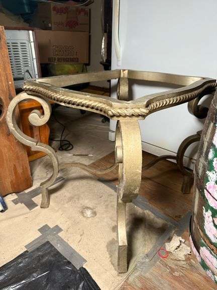 Iron base end table