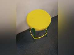 Metal painted stool, 24" tall