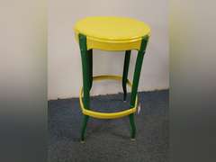 Metal painted stool, 24" tall