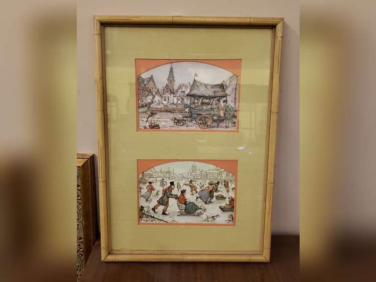 Double Anton Pieck English life, 15x21in Northern Kentucky Auction, LLC