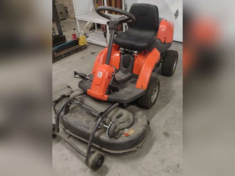 2016 Husqvarna Model R120S-967181801 Riding Articulating 42"  19.5hp Briggs and Stratton gasoline engine. This mower has minimal use, under 5 hours. New battery. Needs service from sitting. All proceeds from this lot go to Williamstown Kiwanis Foundation. There will be no buyer's Premium on this lot. Buyer will have to pay with cash or good check. This lot will not be charged to buyer's credit card. Donated by  John and Phyllis Reed.