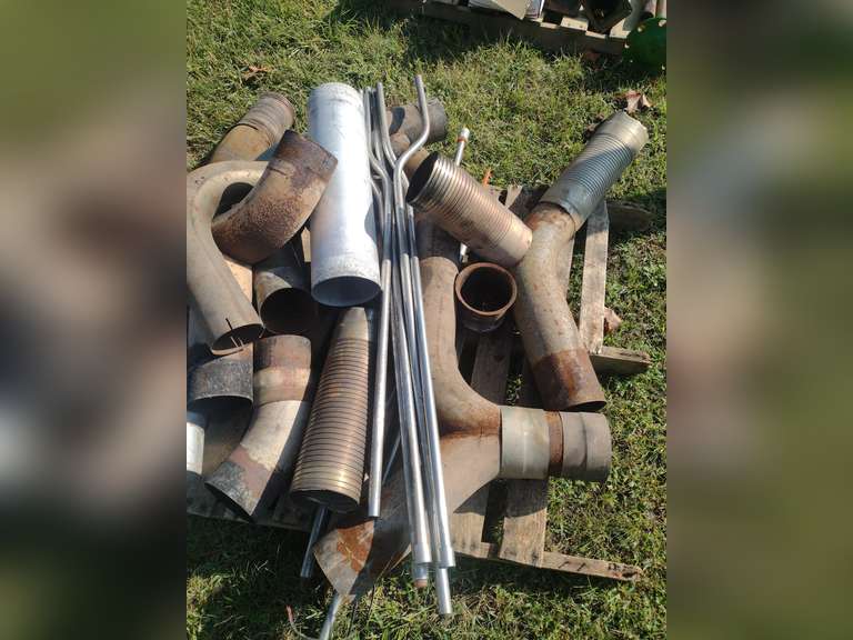 Skid of used exhaust pipes and truck bumper markers Northern Kentucky Auction, LLC