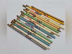 Sixteen bread advertising lead pencils, Sunbeam, Bond, Miami Maid, Colonial, Rainbow & Renz's Gold.