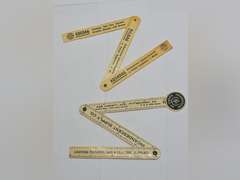 Six folding celluloid advertising rulers, Manufacturers & Suppliers, PA, OH, TN, W.VA & IL, various products.