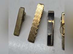 6 Tie clips,  Anson, Hickok, Kinney, Nicholson