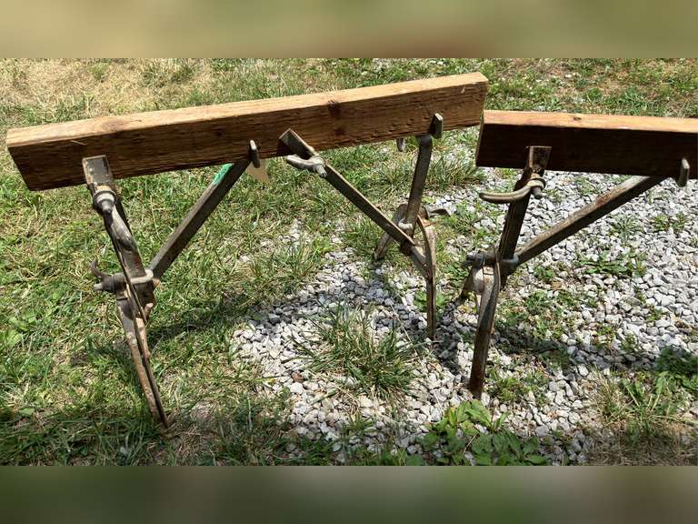Antique sawhorses