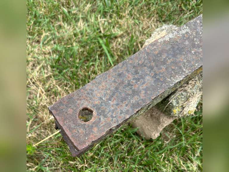 Farm trailer, has flat tires, no title. Not roadworthy.