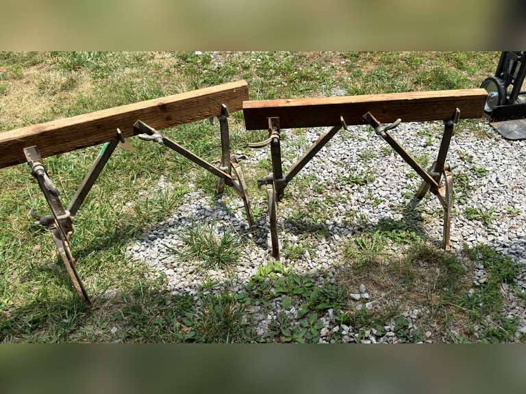 Antique sawhorses