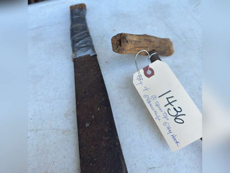 Tobacco stick, spear, tips, corn, knife, Hayhook