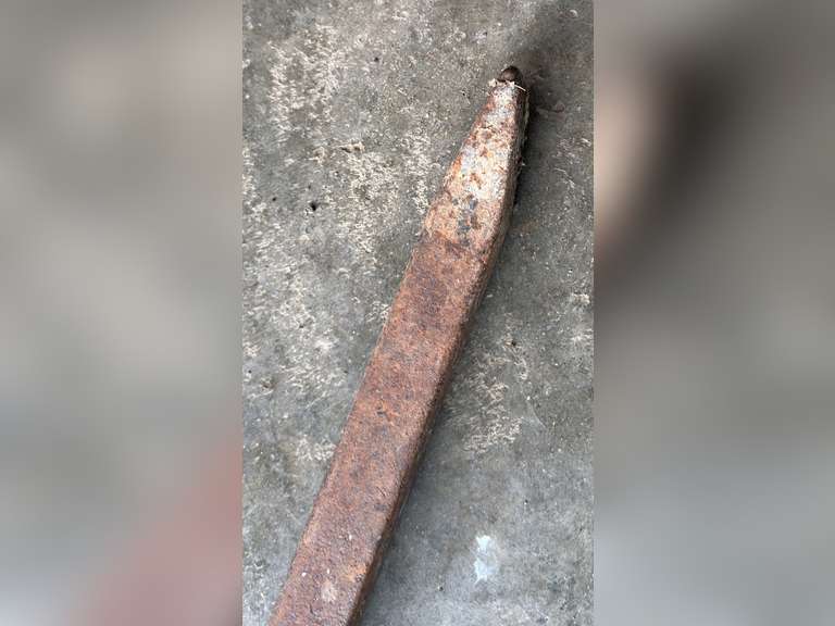5 Foot spud bar, bent on the end