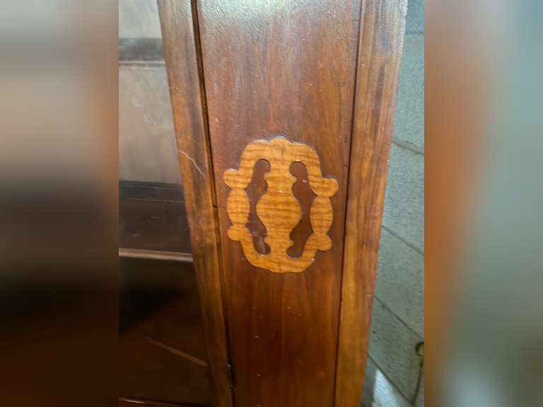 Vintage china cabinet. Needs repaired. 63”t x 39.5” w x 14” d.