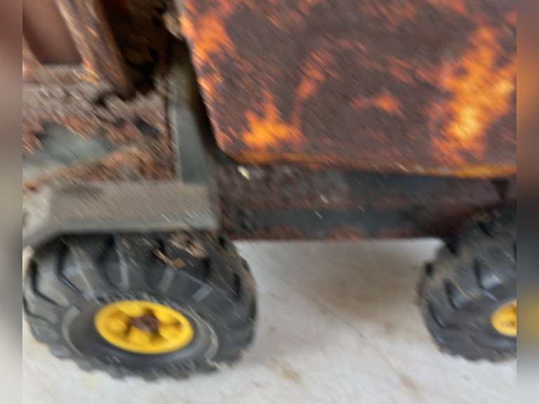Tonka dump truck and a license plate