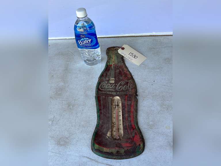 Metal Coca Cola thermometer. See photos for condition.