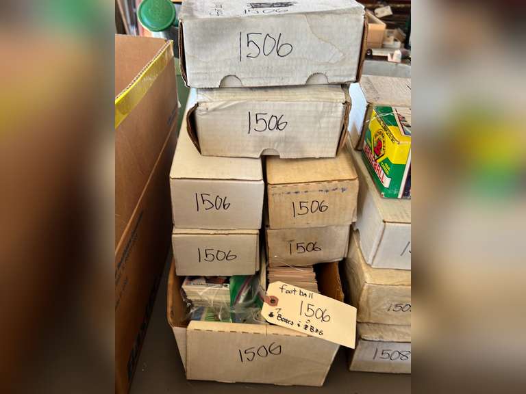 7 Boxes & 3 sandwich bags of collectible football cards.