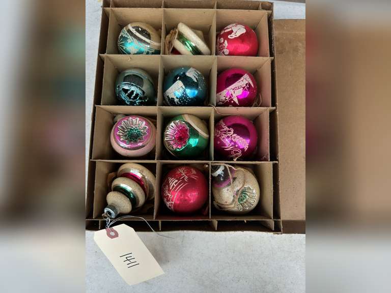 Vintage glass Christmas ornaments