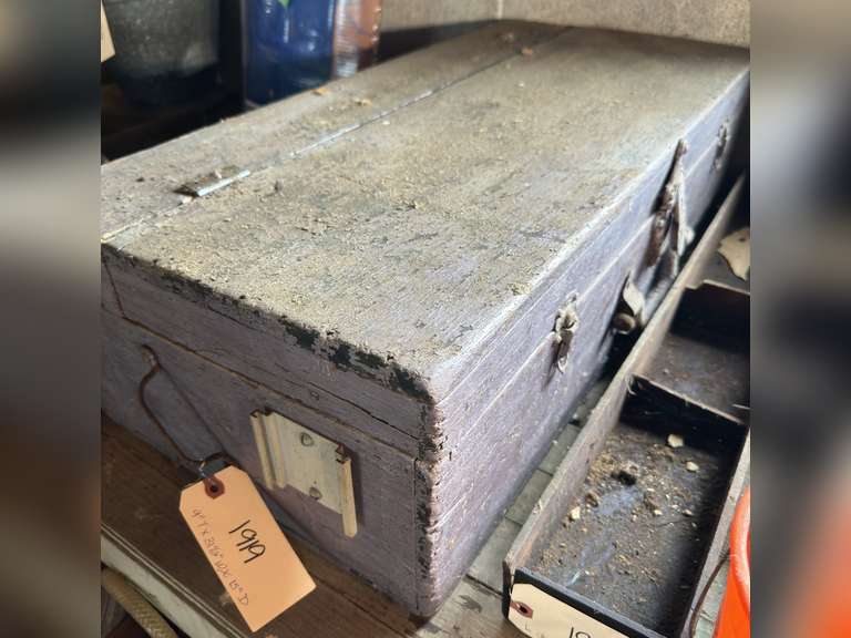 Wood tool box, 9”T x 31.5” W x 15”D