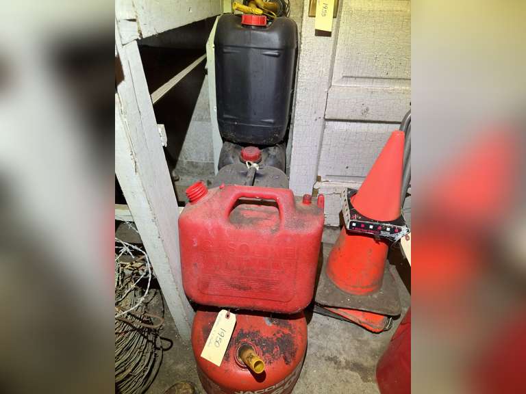 Five fuel or liquid containers