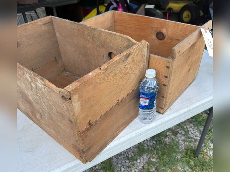 Two wooden crates, unmarked