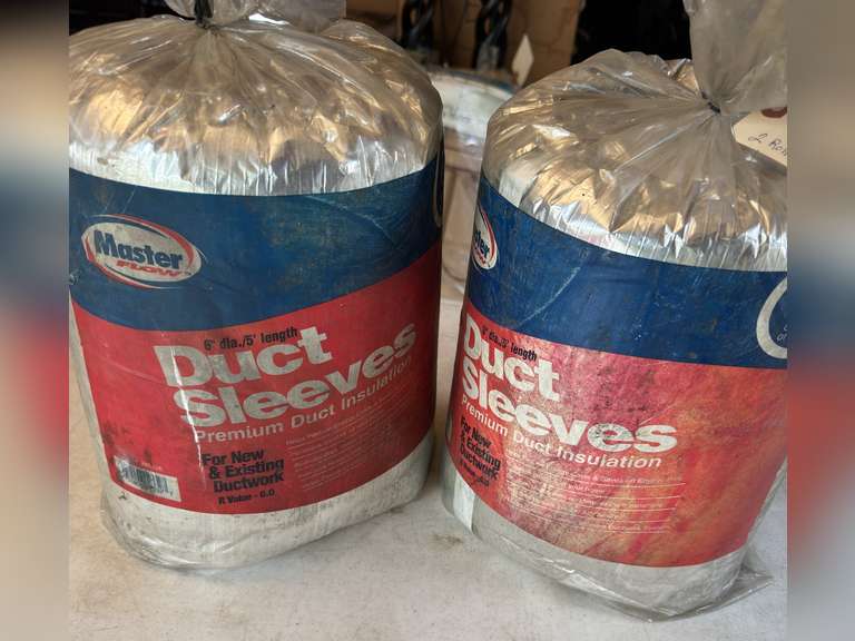 Two rolls of duct sleeves, 6” x 5’