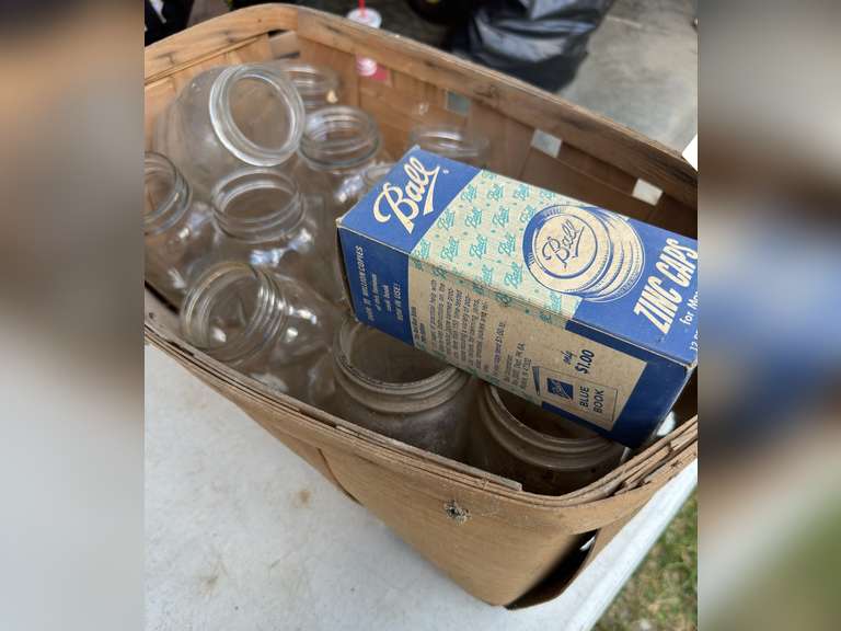A dozen canning jars