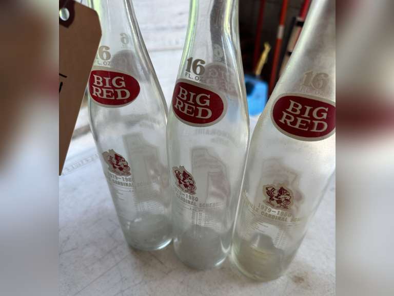 3 Big Red commemorative bottles for 1980 National Champion Louisville Cardinals