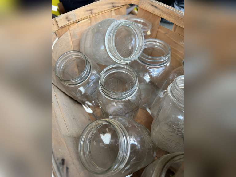 A dozen canning jars
