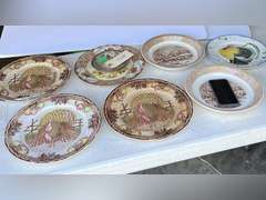 King Tom, a 72’ American tradition  plates (3), Maruta Ware (3), pie plates (2) and 1 vintage K&G Luneville France plate.
