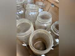 A dozen canning jars