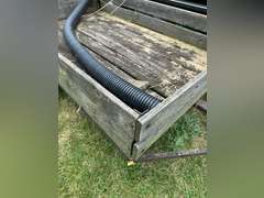 Farm trailer, has flat tires, no title. Not roadworthy.