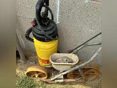 Garden seeder and a tank sprayer