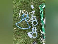 Outdoor Christmas decor. Lights worked when tested.