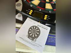 Electronic dartboard, and a scrabble game