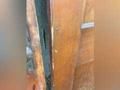 3  wood doors, 72” t x 24” w., with hardware.