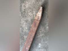 5 Foot spud bar, bent on the end